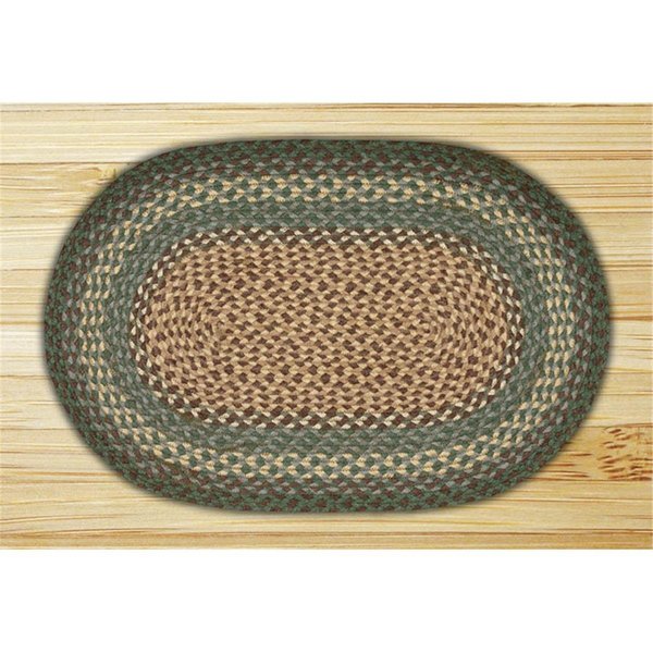 Earth Rugs Dark Green Oval Rug 3013